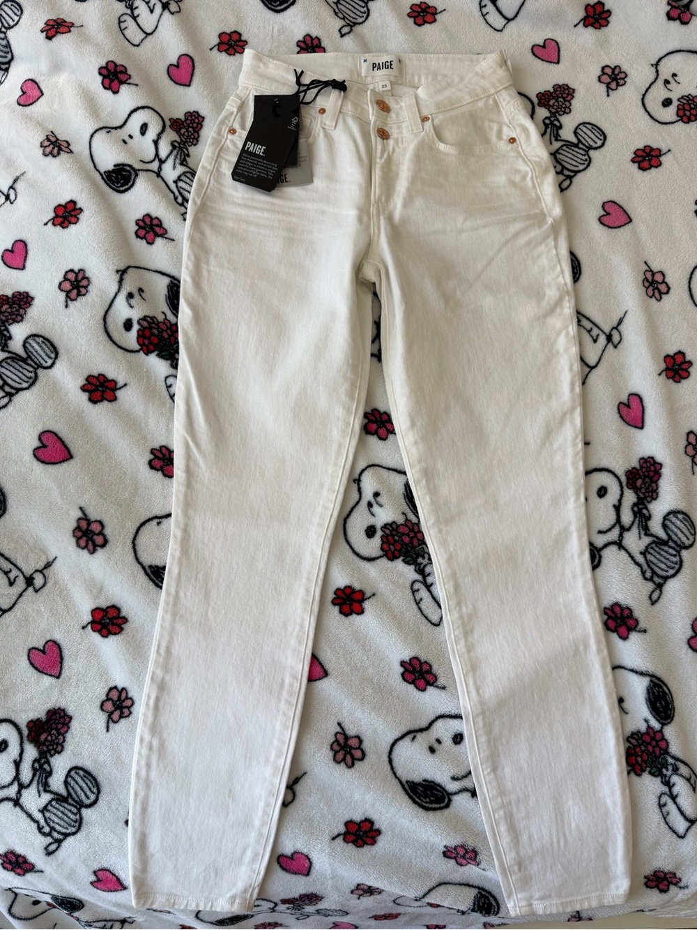 PAIGE Straight-Leg Jeans in White